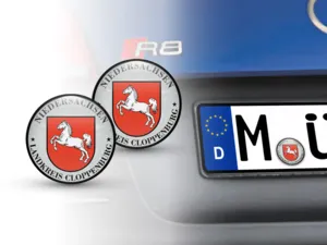 TÜV Kennzeichen-Sticker Landkreis Cloppenburg Nummernschild plakette